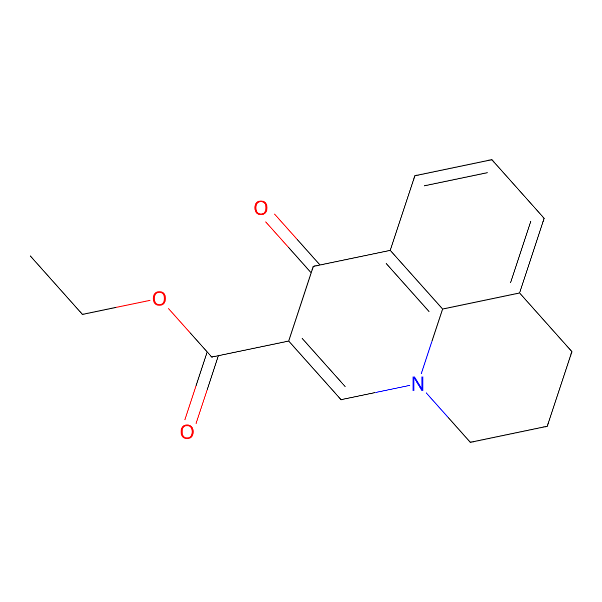 ethyl 1-oxo-6,7-dihydro-1H,5H-pyrido[3,2,1-ij]quinoline-2-carboxylate molecular structure, CAS 59611-46-0