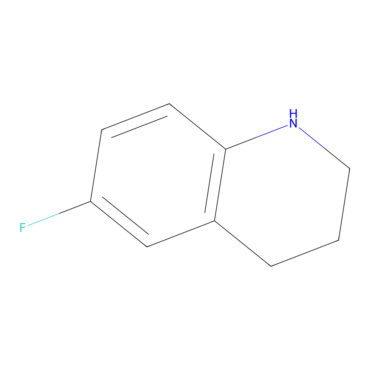 6-Fluoro-1,2,3,4-tetrahydroquinoline molecular structure, CAS 59611-52-8