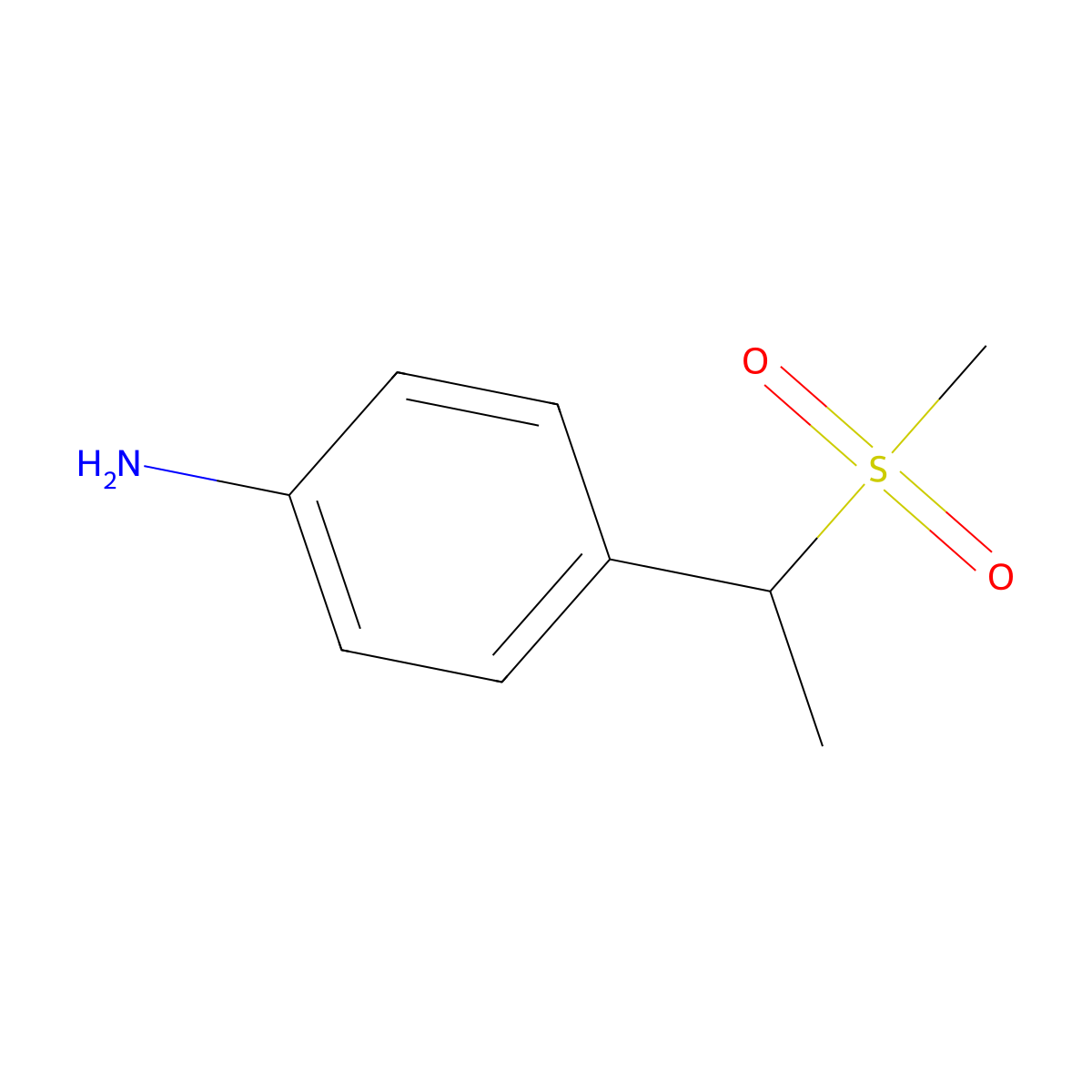 4-(1-Methanesulfonylethyl)aniline molecular structure, CAS 596131-26-9