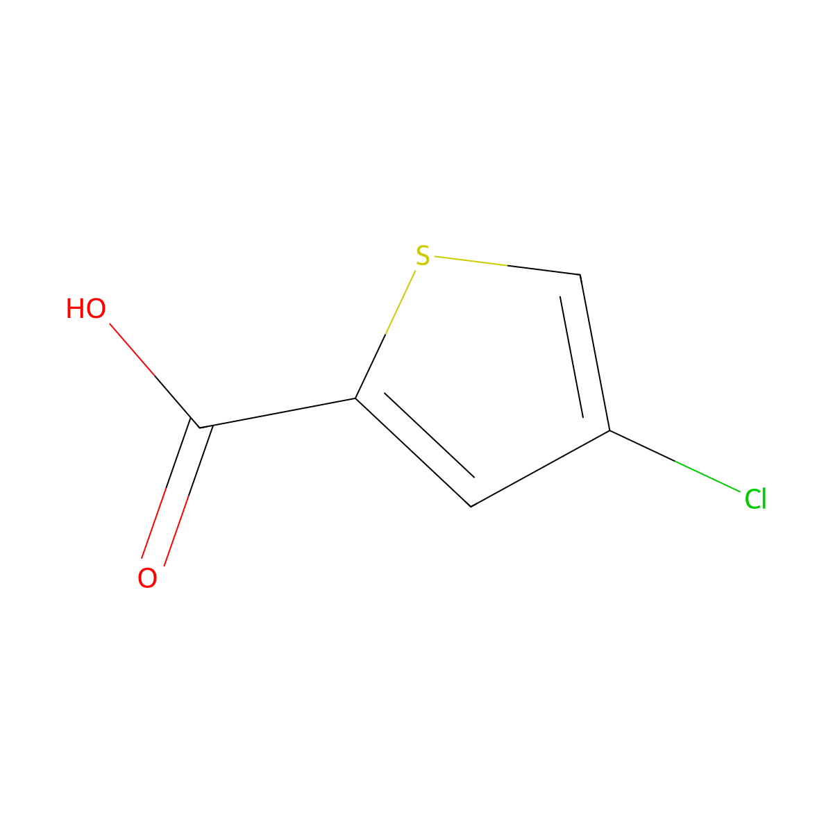 4-Chlorothiophene-2-carboxylic acid molecular structure, CAS 59614-95-8