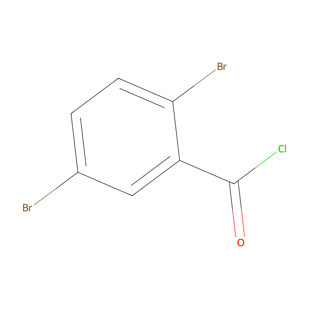 2,5-Dibromobenzoyl chloride molecular structure, CAS 59615-13-3