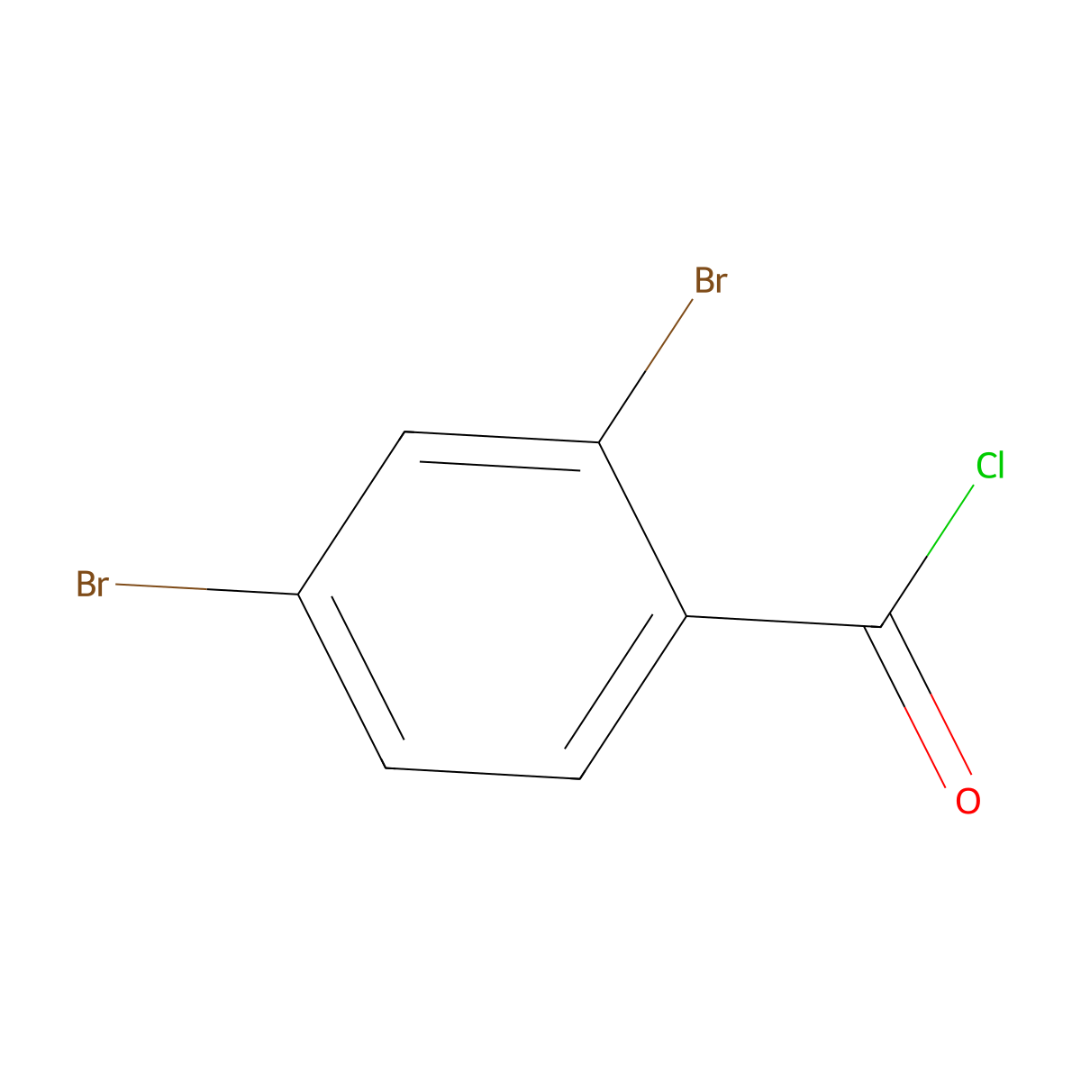 2,4-Dibromobenzoyl chloride molecular structure, CAS 59615-16-6