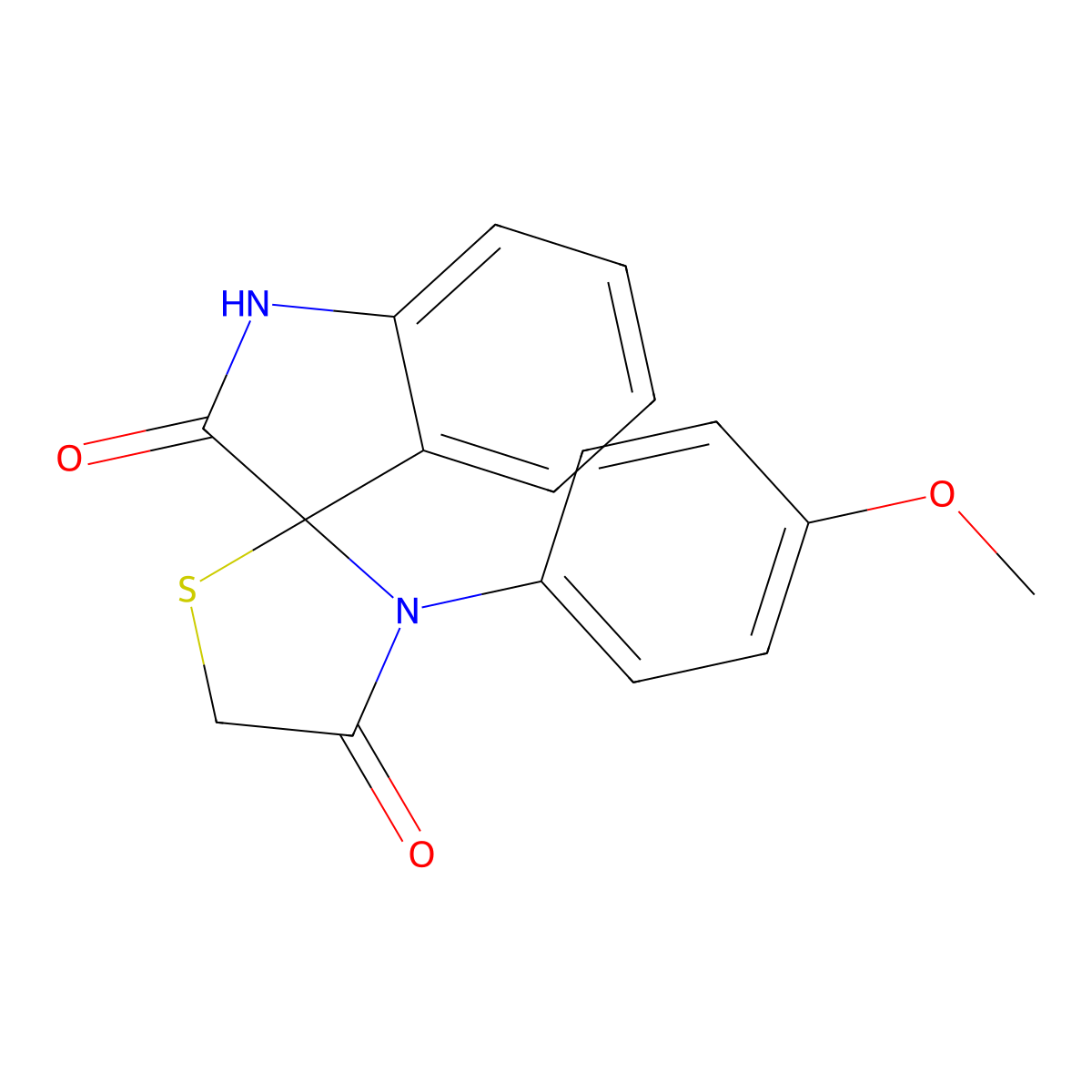 3'-(4-Methoxyphenyl)spiro[3H-indole-3,2'-thiazolidine]-2,4'-(1H)-dione molecular structure, CAS 59618-77-8