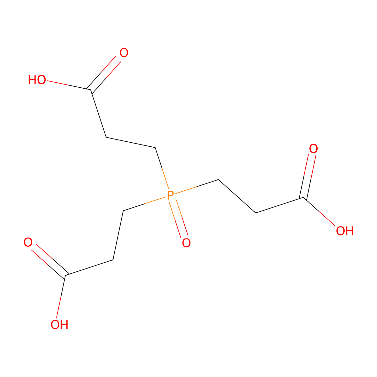 3,3',3''-Phosphoryltripropanoic acid molecular structure, CAS 5962-40-3