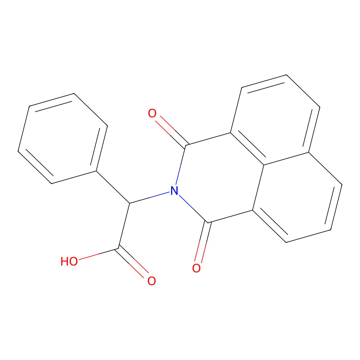 2-(1,3-Dioxobenzo[de]isoquinolin-2-yl)-2-phenylacetic acid molecular structure, CAS 5962-66-3