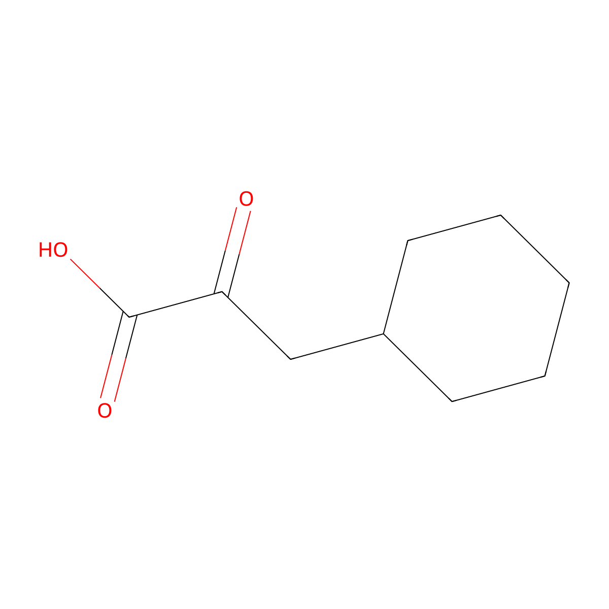 3-Cyclohexyl-2-oxopropanoic acid molecular structure, CAS 5962-91-4