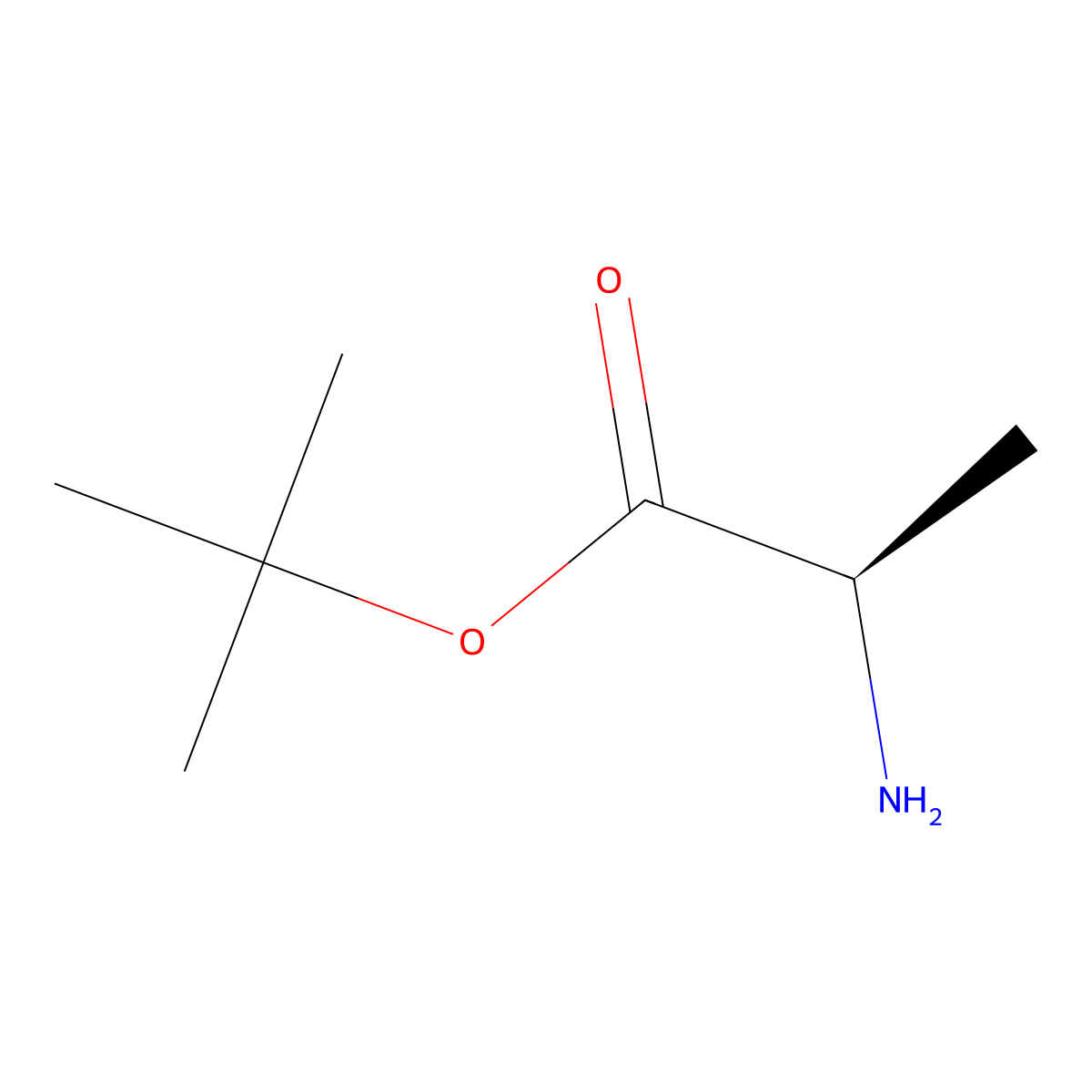 tert-butyl (2R)-2-aminopropanoate molecular structure, CAS 59624-87-2
