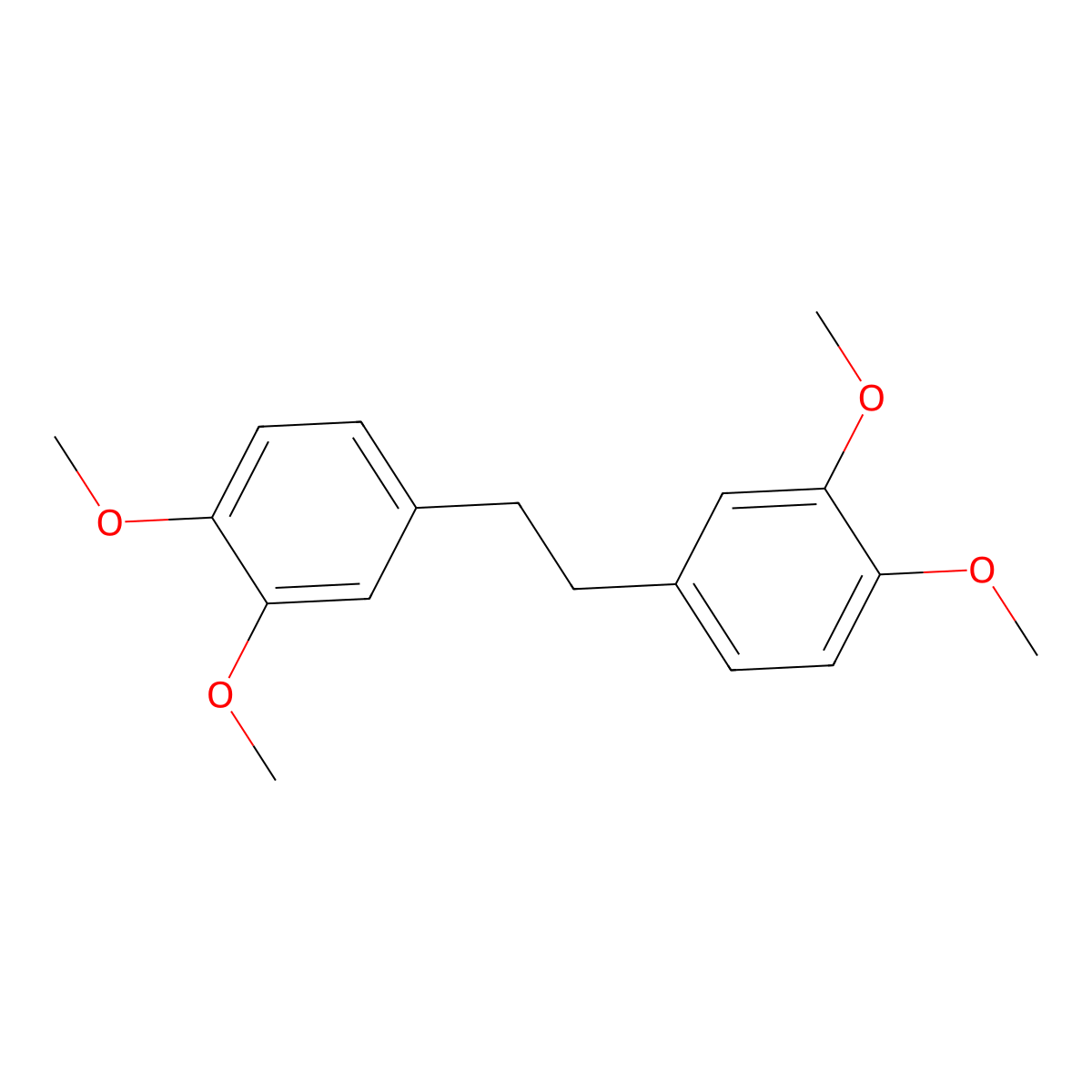 Benzene, 1,1'-(1,2-ethanediyl)bis(3,4-dimethoxy- molecular structure, CAS 5963-51-9