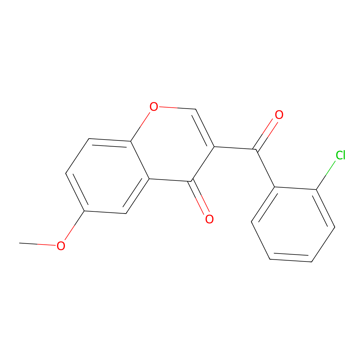 3-(2-Chlorobenzoyl)-6-methoxy-4h-chromen-4-one molecular structure, CAS 5963-84-8
