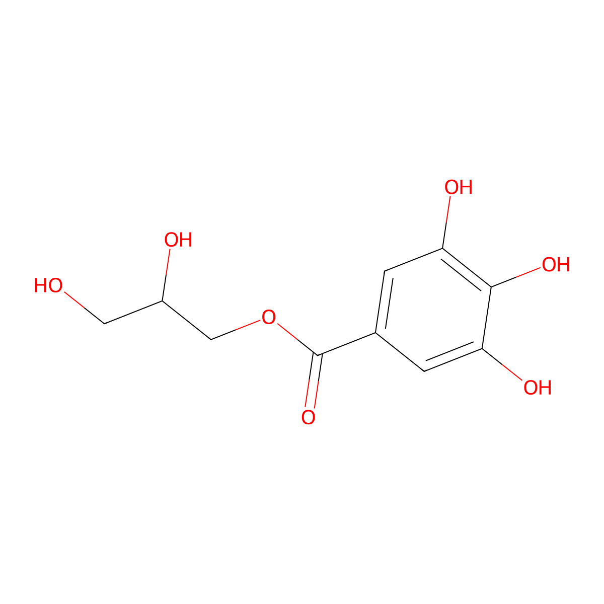 1-O-Galloylglycerol molecular structure, CAS 59634-75-2
