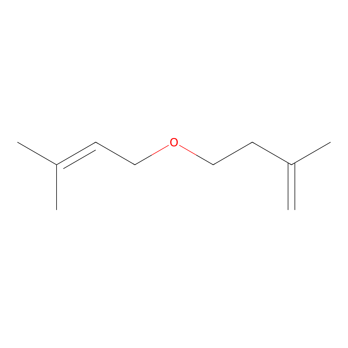 2-Butene, 3-methyl-1-[(3-methyl-3-buten-1-yl)oxy]- molecular structure, CAS 59637-41-1