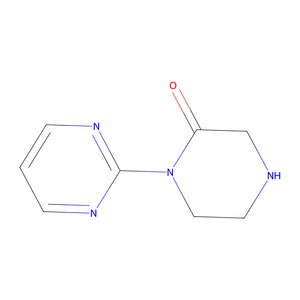 1-(Pyrimidin-2-yl)piperazin-2-one molecular structure, CAS 59637-59-1