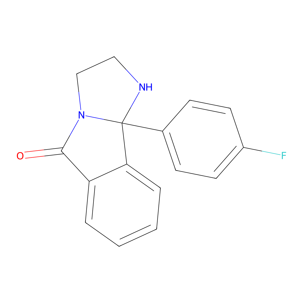9b-(4-fluorophenyl)-1,2,3,9b-tetrahydro-5H-imidazo[2,1-a]isoindol-5-one molecular structure, CAS 5964-48-7