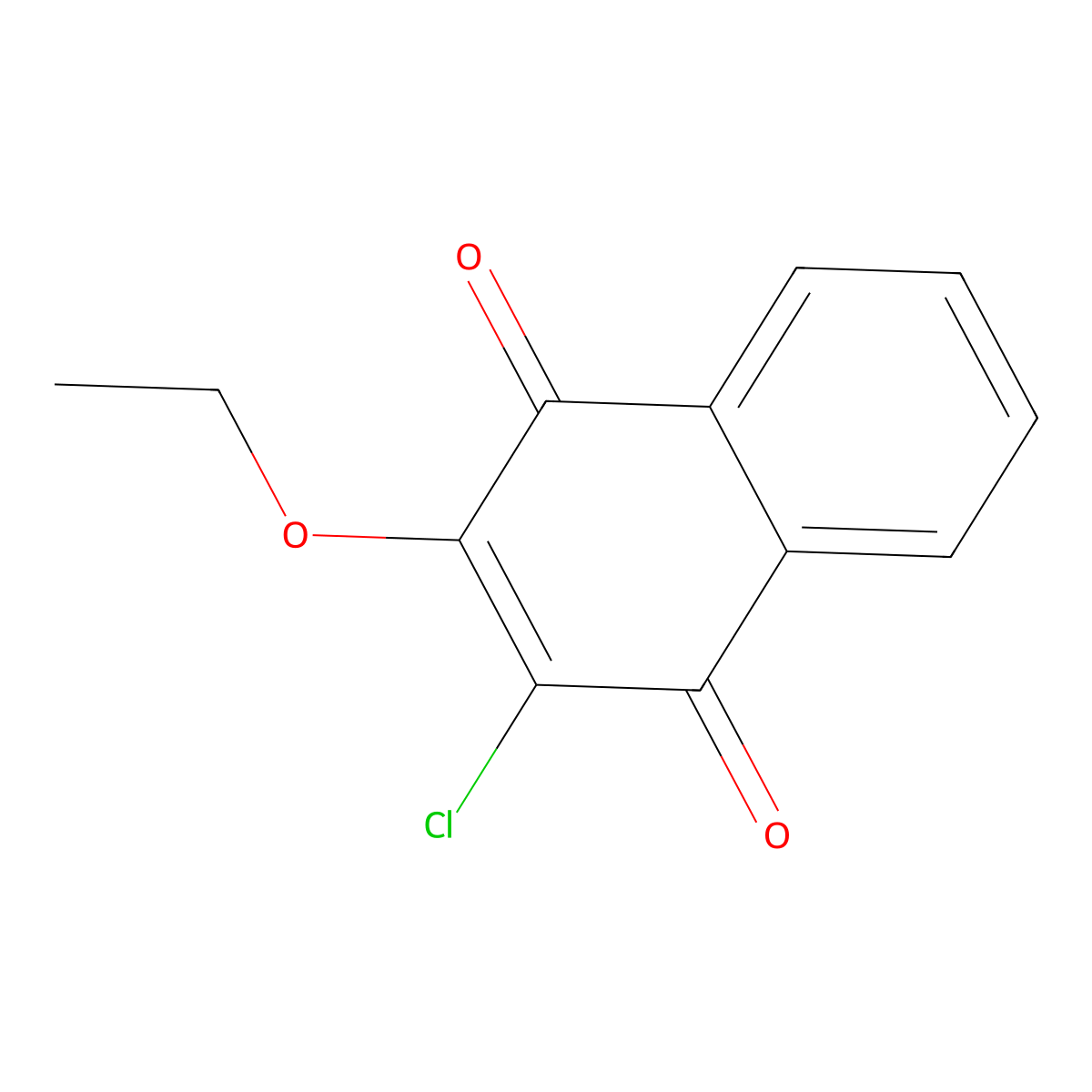 1,4-Naphthalenedione, 2-chloro-3-ethoxy- molecular structure, CAS 59641-32-6