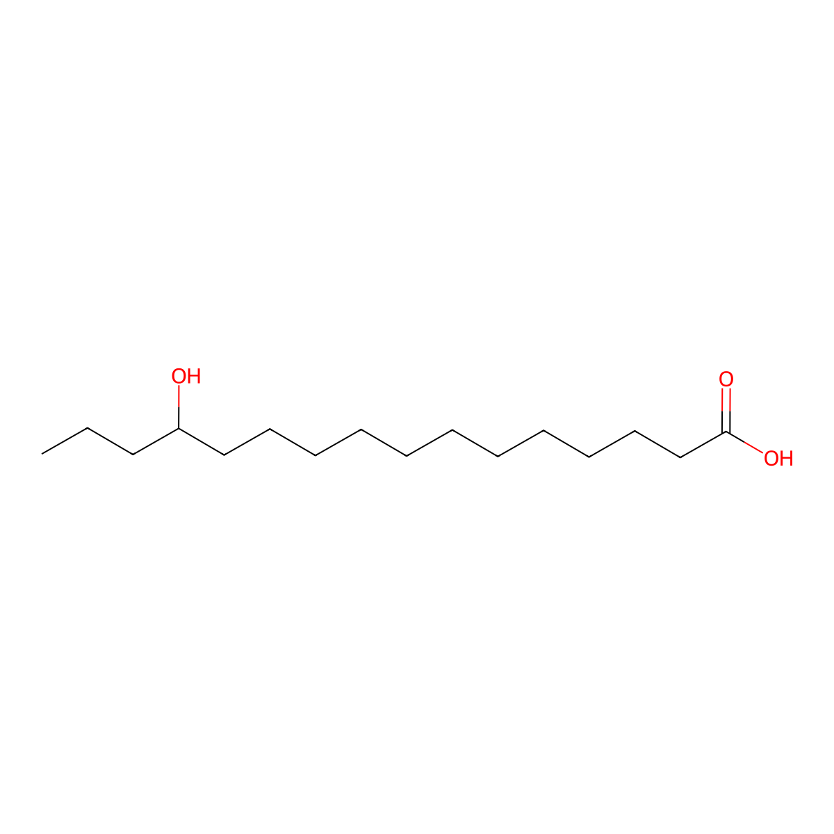 13-Hydroxyhexadecanoic acid molecular structure, CAS 59642-39-6