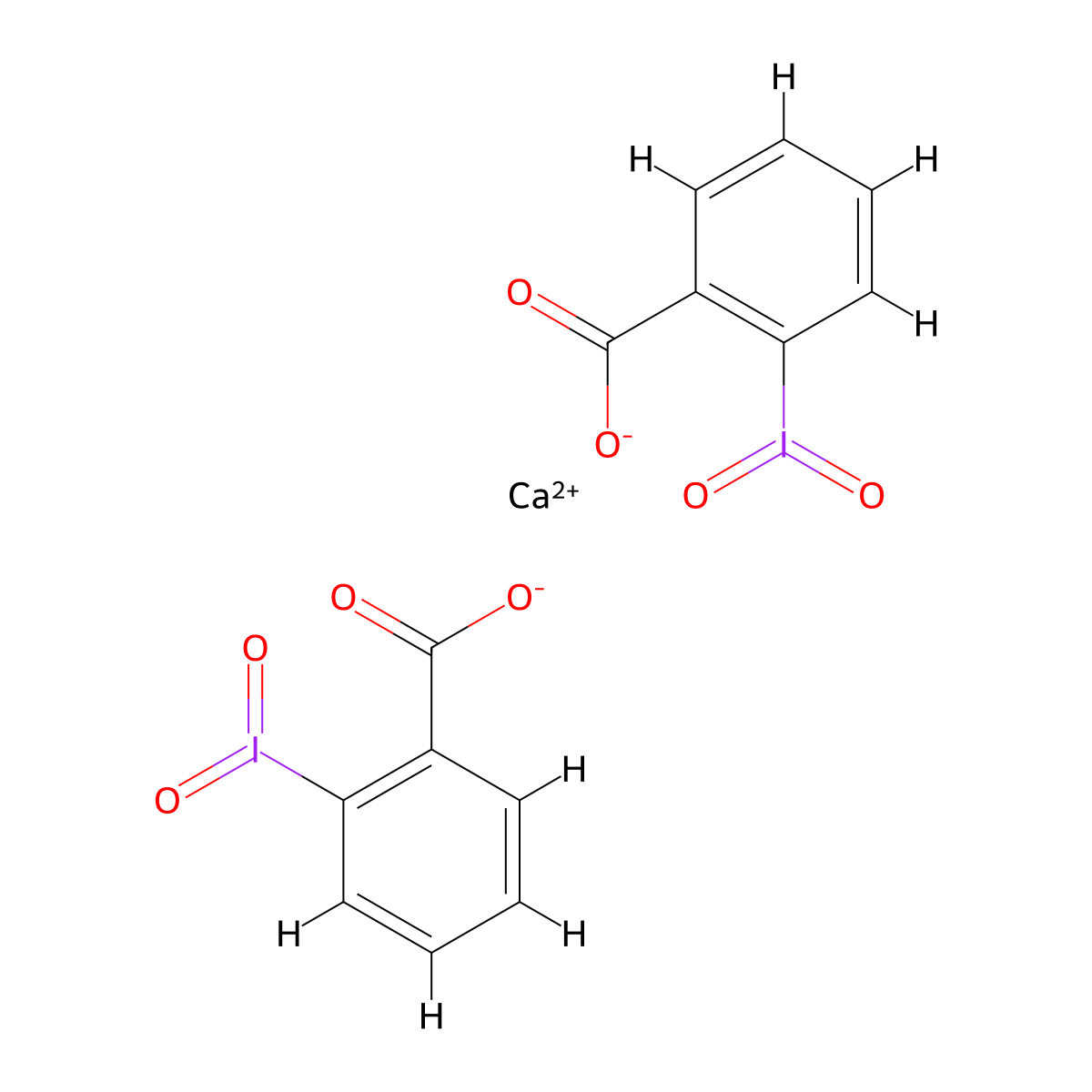 Calcium bis(2-iodylbenzoate) molecular structure, CAS 59643-77-5