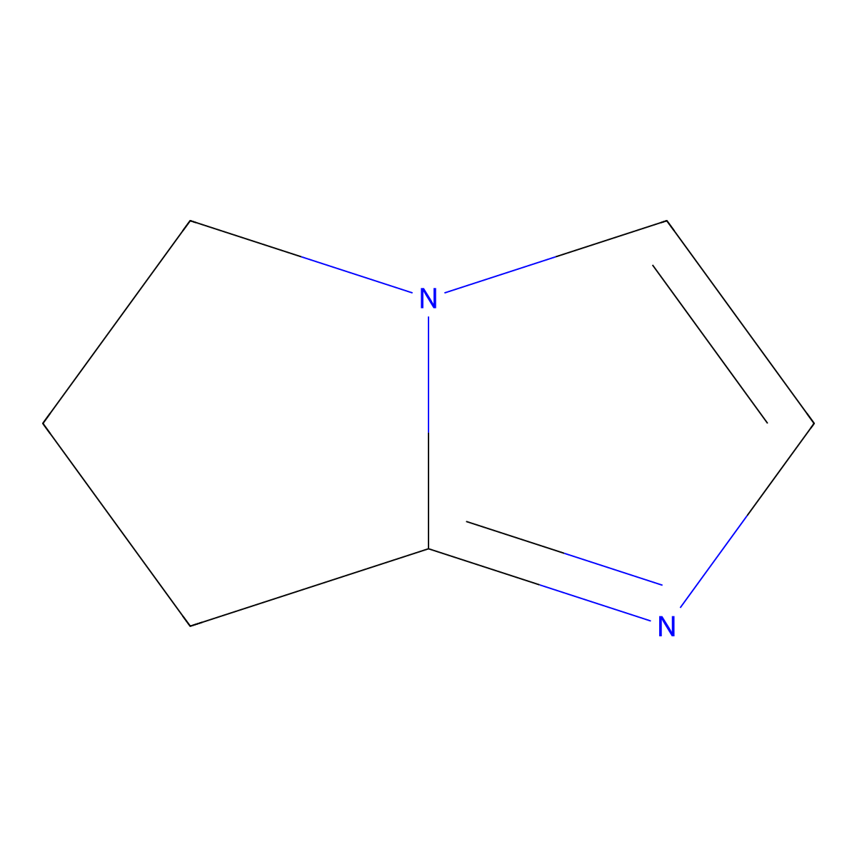 6,7-dihydro-5H-pyrrolo(1,2-a)imidazole molecular structure, CAS 59646-16-1