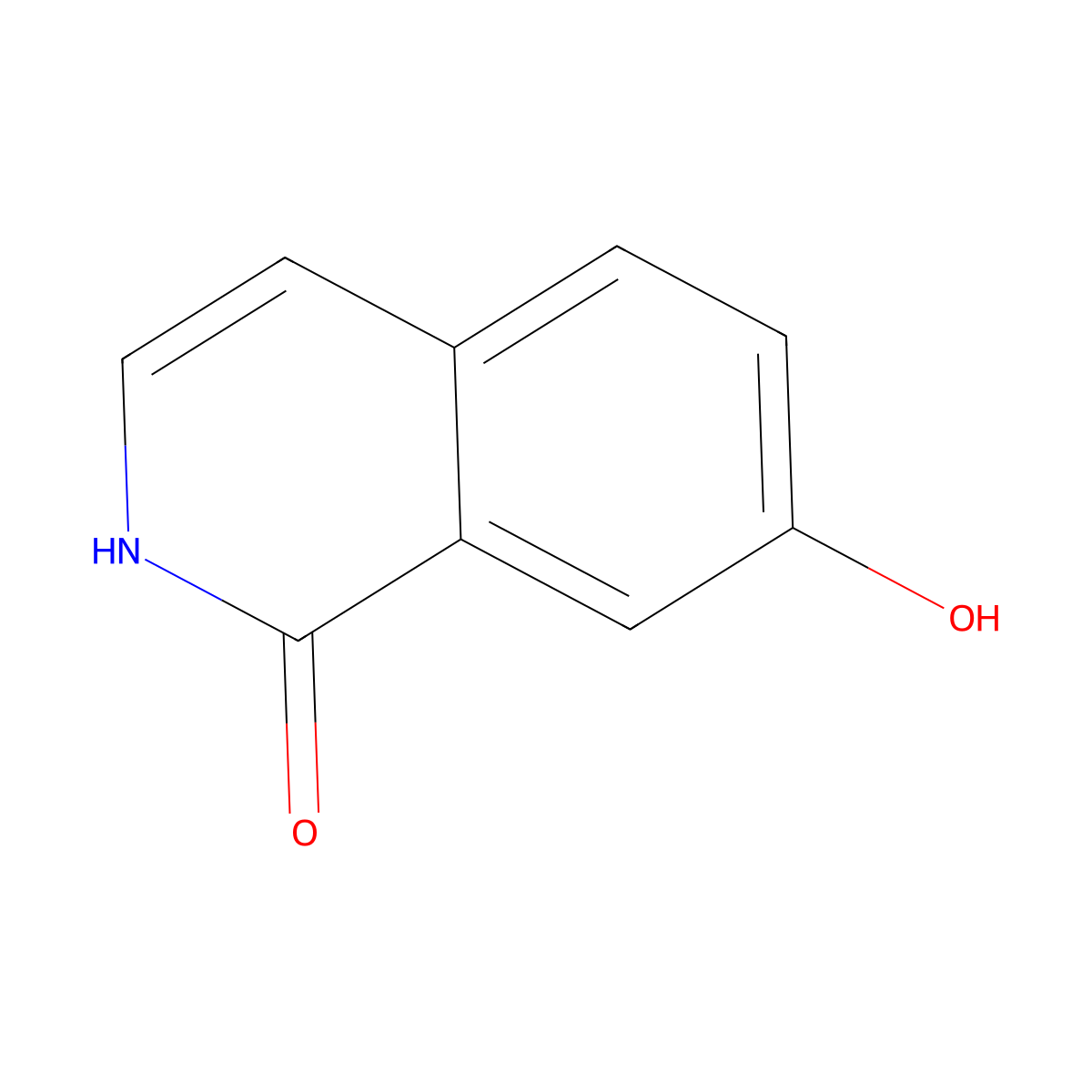 7-Hydroxyisoquinolin-1(2H)-one molecular structure, CAS 59647-24-4