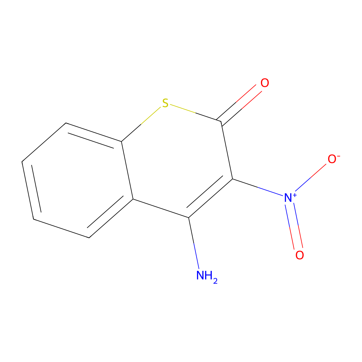 1-Thiocoumarin, 4-amino-3-nitro- molecular structure, CAS 59647-28-8