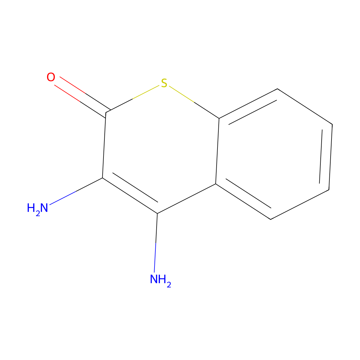 1-Thiocoumarin, 3,4-diamino- molecular structure, CAS 59647-33-5
