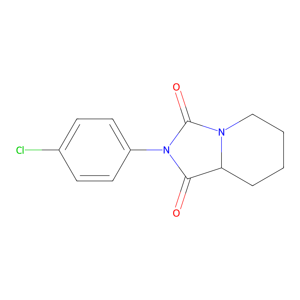 Imidazo(1,5-a)pyridine-1,3(2H,5H)-dione, 2-(4-chlorophenyl)tetrahydro- molecular structure, CAS 59648-13-4