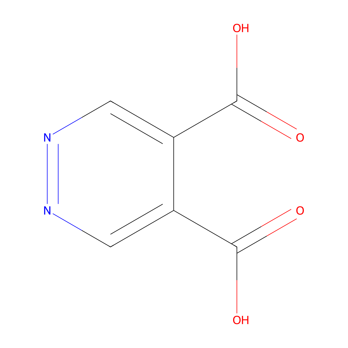 Pyridazine-4,5-dicarboxylic Acid molecular structure, CAS 59648-14-5