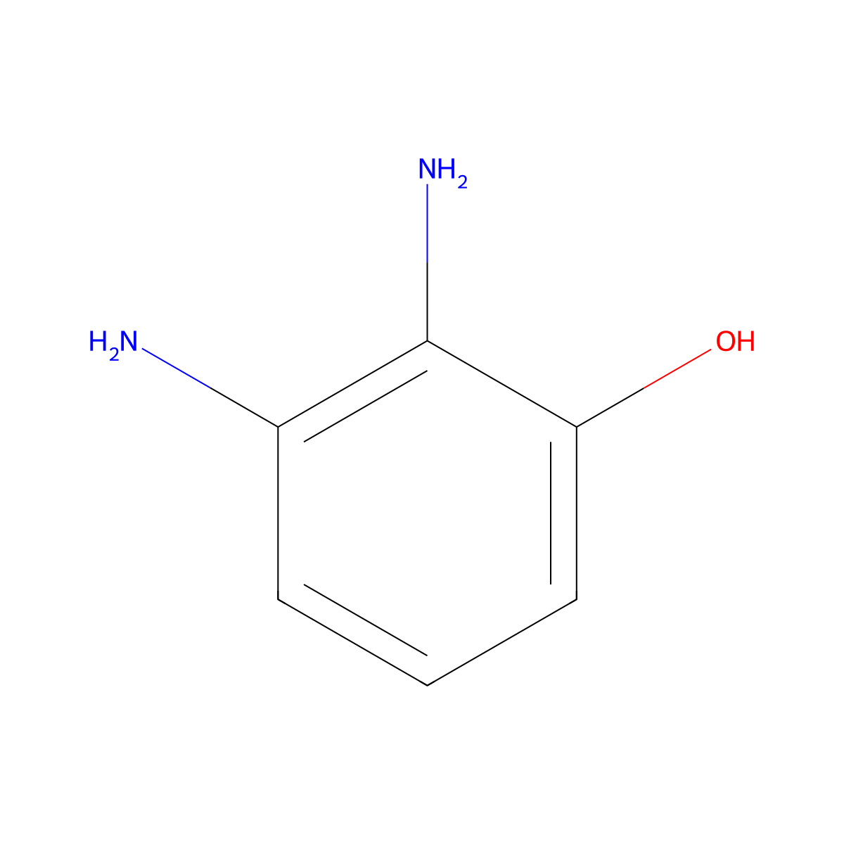 2,3-Diaminophenol molecular structure, CAS 59649-56-8