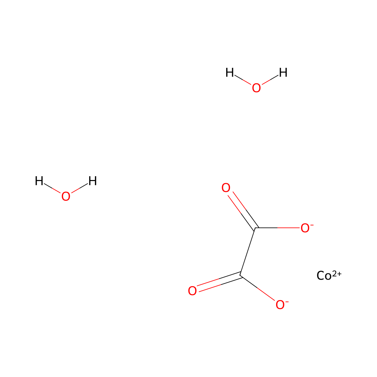 Cobalt(II) oxalate dihydrate molecular structure, CAS 5965-38-8