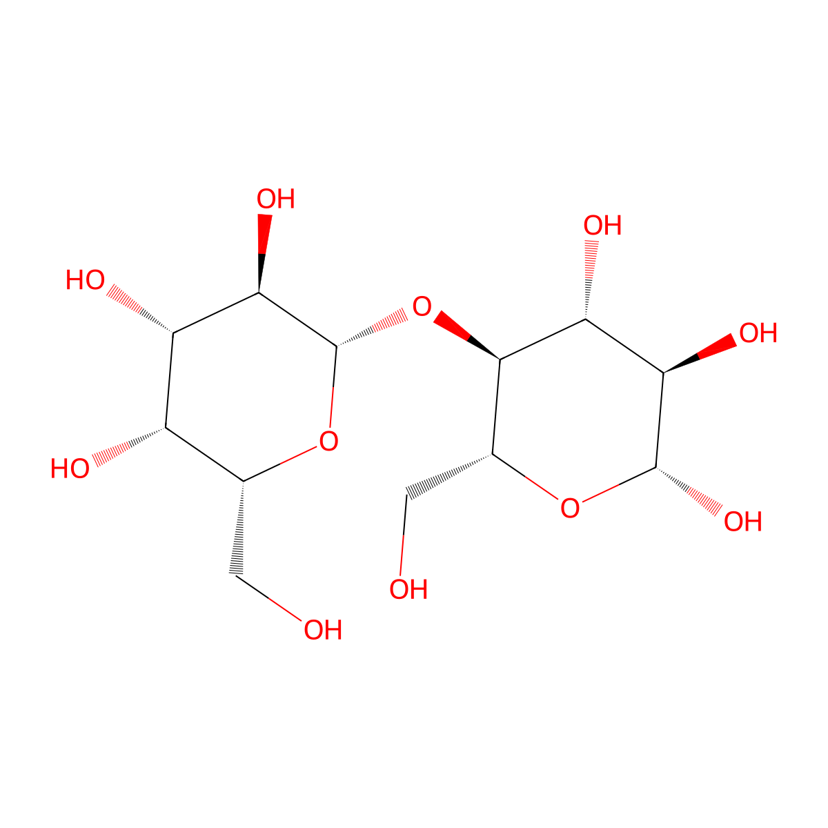 beta-Lactose molecular structure, CAS 5965-66-2