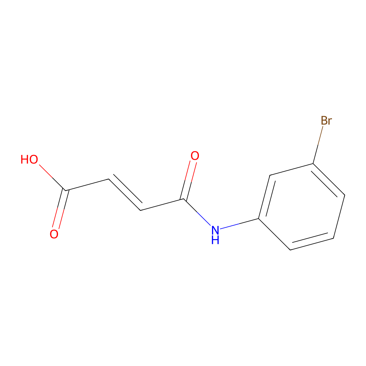 2-Butenoic acid, 4-[(3-bromophenyl)amino]-4-oxo-, (Z)- molecular structure, CAS 59652-96-9
