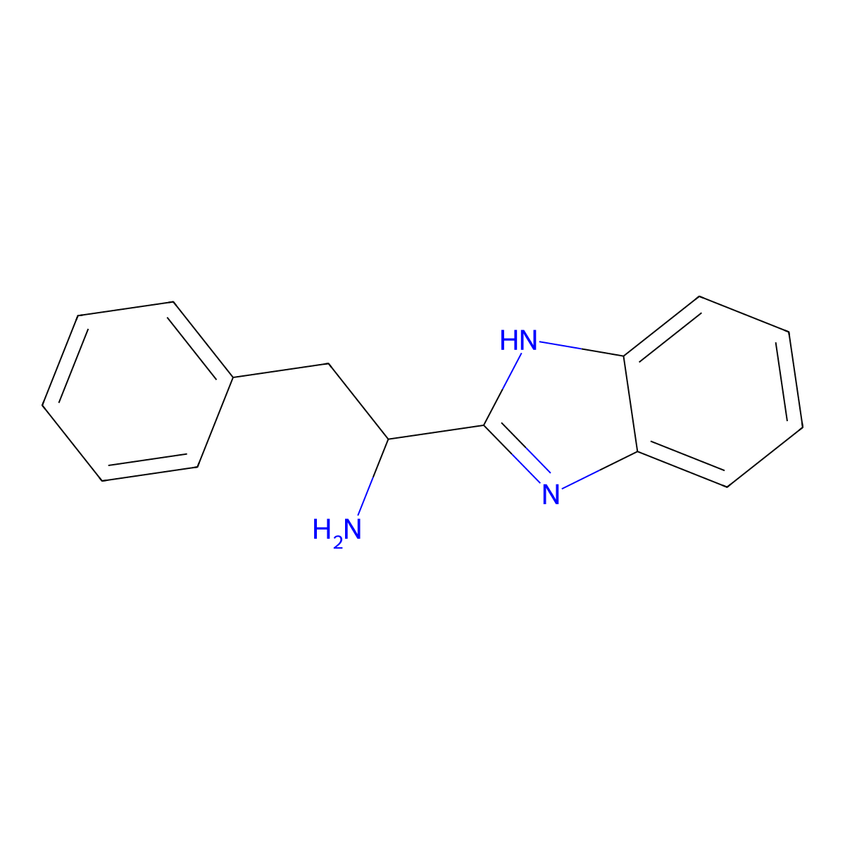 (1S)-1-(1H-benzimidazol-2-yl)-2-phenylethanamine molecular structure, CAS 59653-67-7