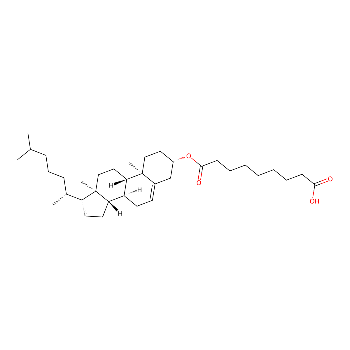 Cholesteryl hemiazelate molecular structure, CAS 596592-83-5