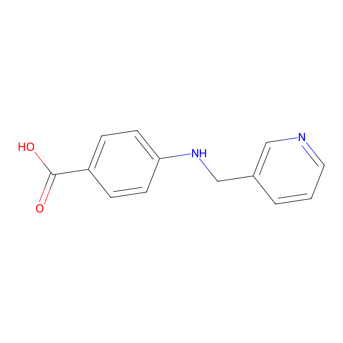 4-((3-Pyridinylmethyl)amino)benzoic acid molecular structure, CAS 5966-19-8