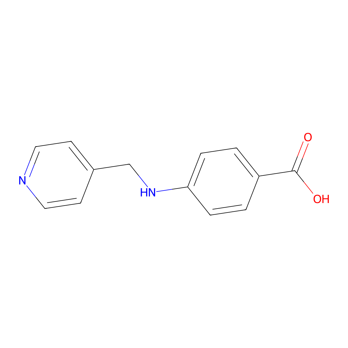 4-[(4-Pyridinylmethyl)amino]benzoic acid molecular structure, CAS 5966-20-1