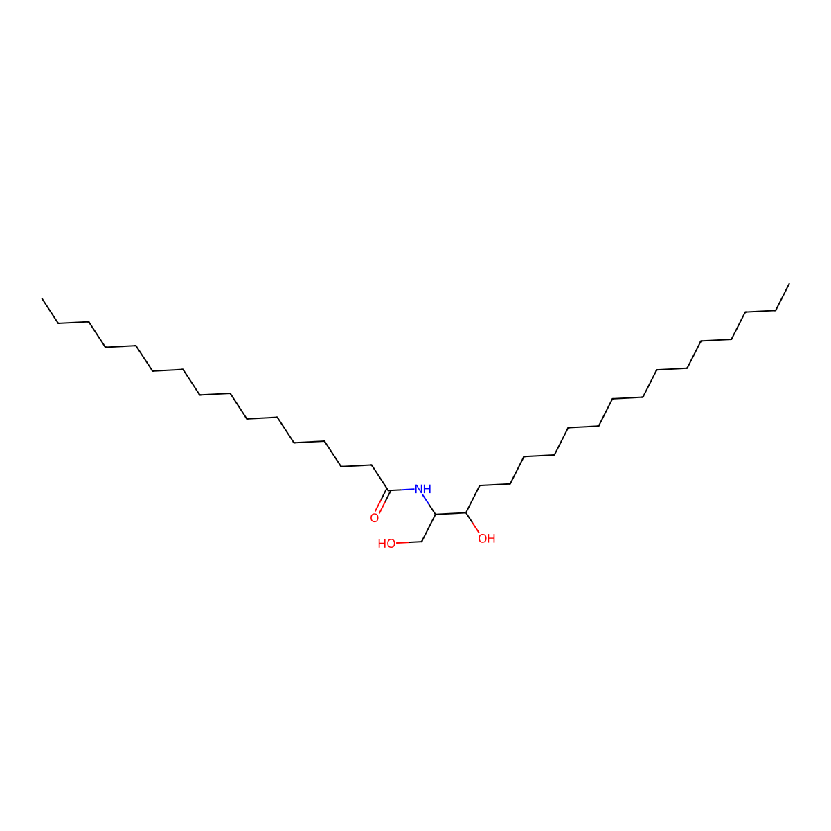 N-(hexadecanoyl)-sphinganine molecular structure, CAS 5966-29-0