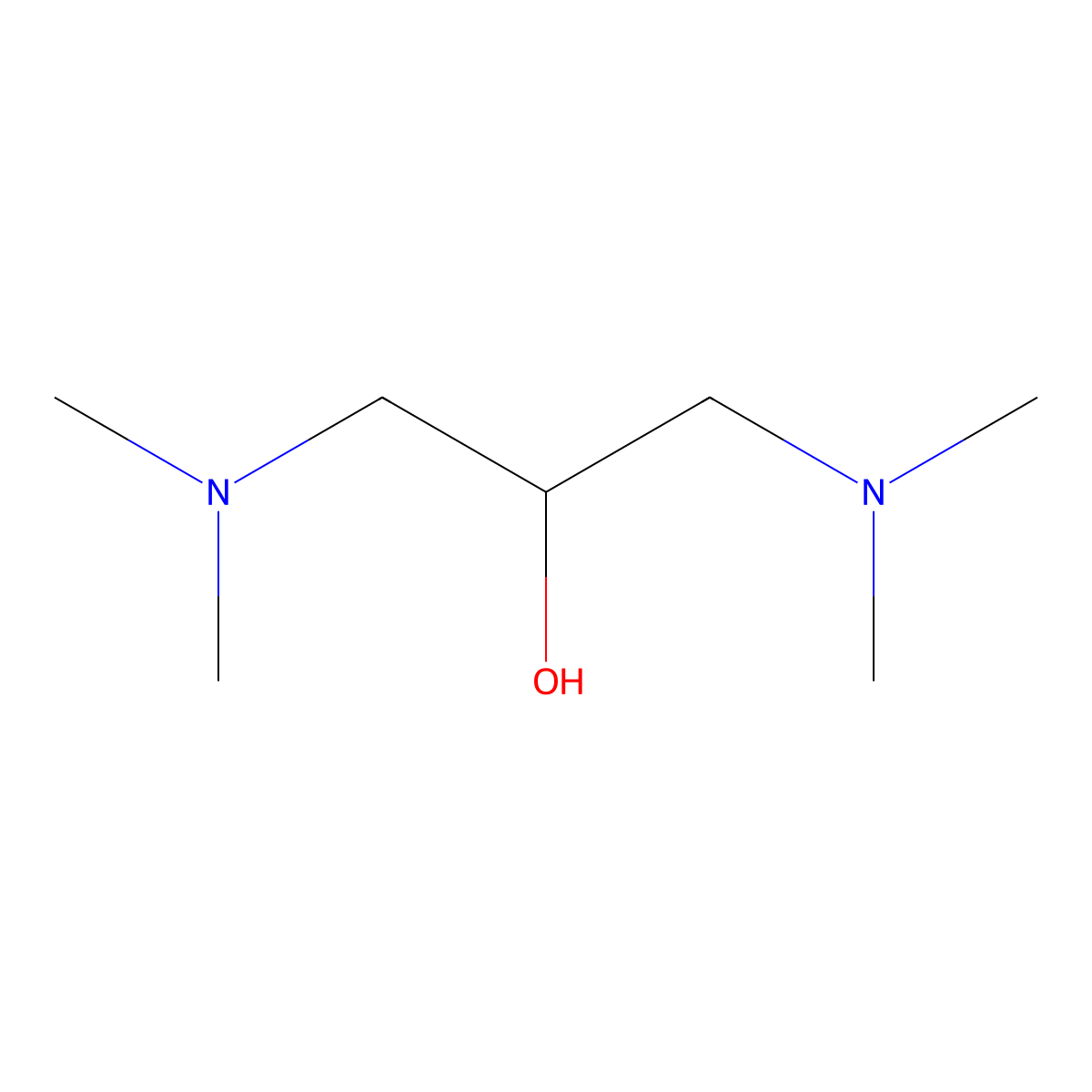 2-Propanol, 1,3-bis(dimethylamino)- molecular structure, CAS 5966-51-8