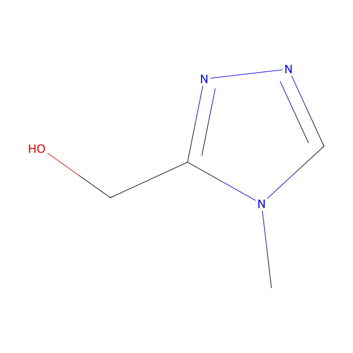 (4-methyl-4H-1,2,4-triazol-3-yl)methanol molecular structure, CAS 59660-30-9