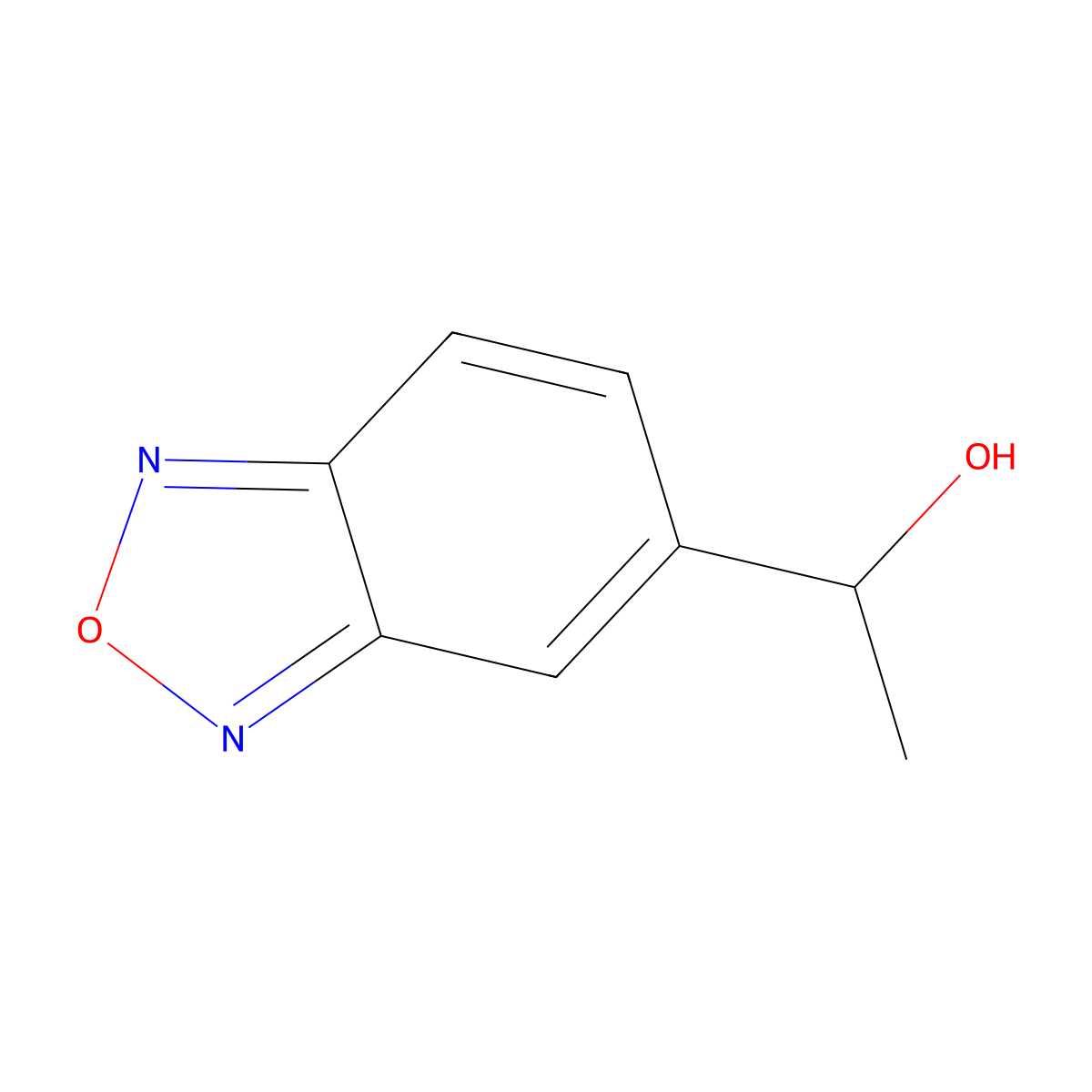1-(Benzo[c][1,2,5]oxadiazol-5-yl)ethanol molecular structure, CAS 59660-58-1