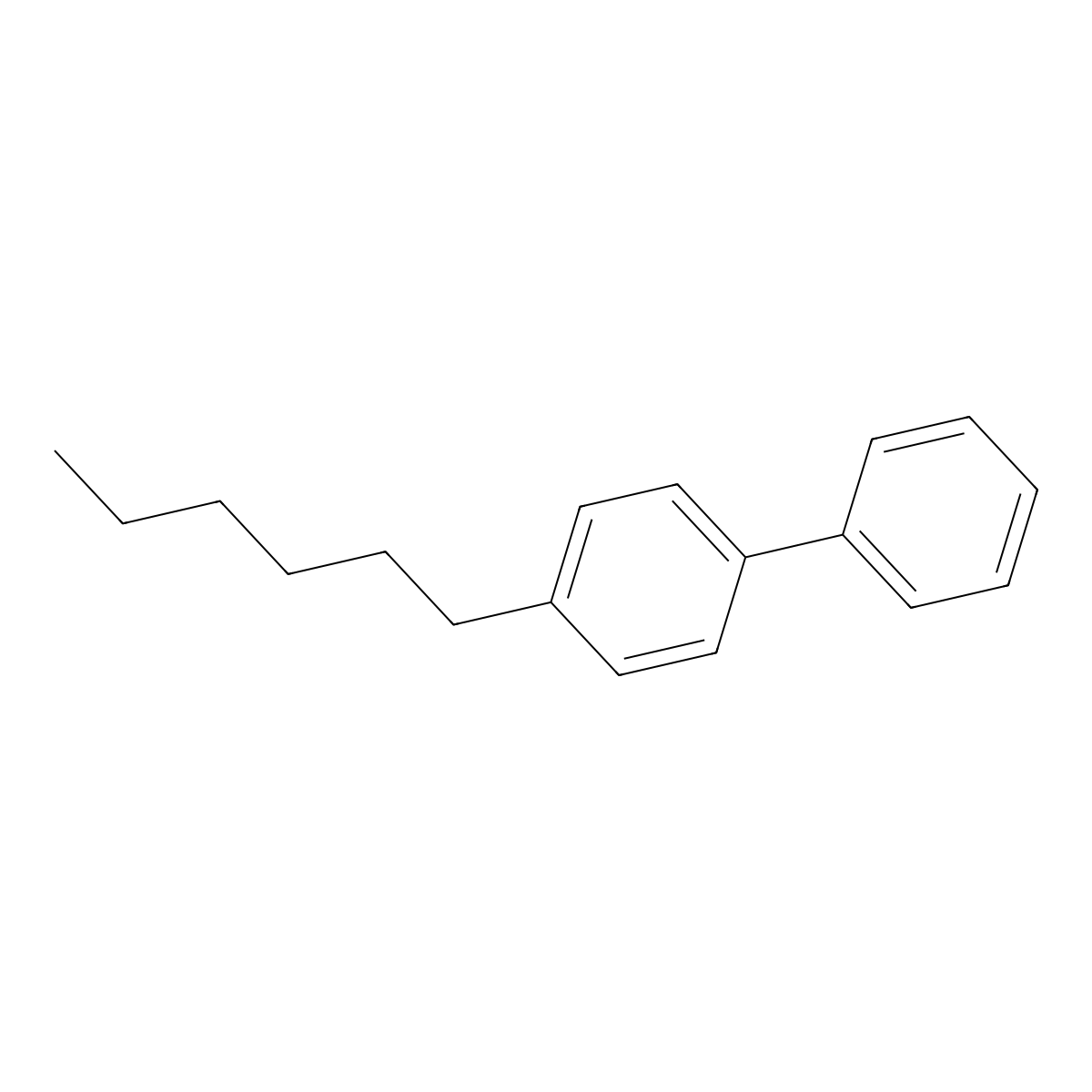 4-Hexylbiphenyl molecular structure, CAS 59662-31-6