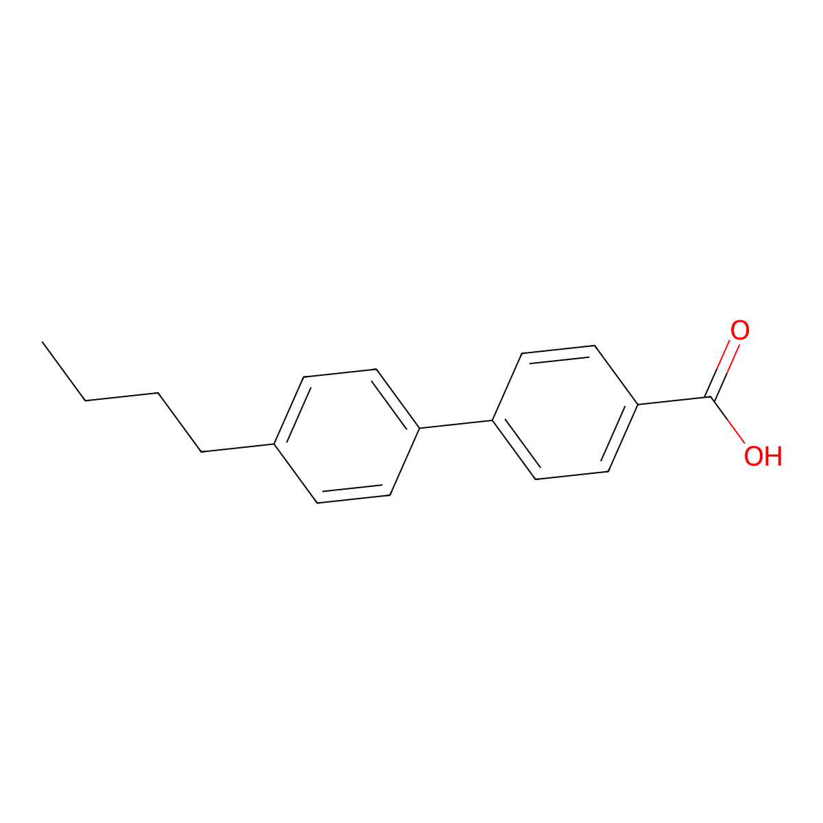 4'-Butyl-[1,1'-biphenyl]-4-carboxylic acid molecular structure, CAS 59662-46-3