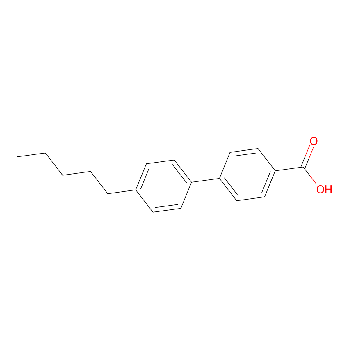 4-Pentyl-4'-biphenylcarboxylic Acid molecular structure, CAS 59662-47-4
