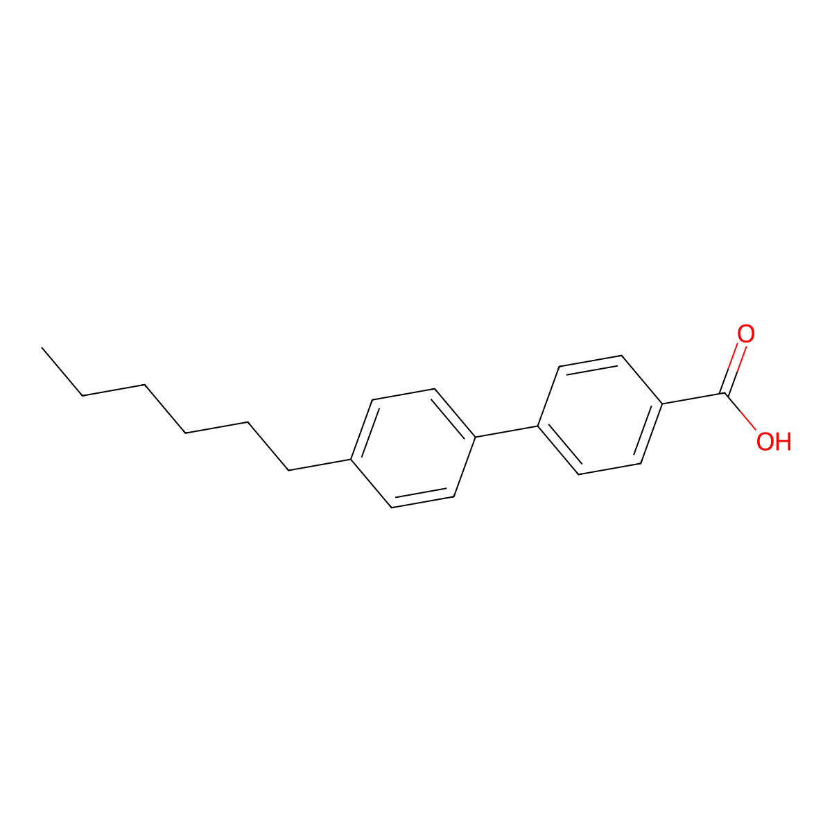 4-(4-Hexylphenyl)benzoic Acid molecular structure, CAS 59662-48-5