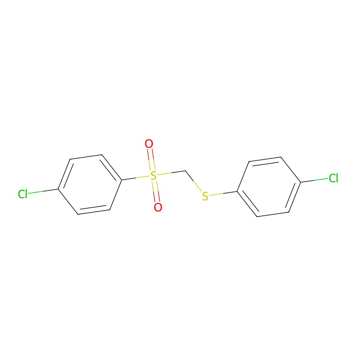 (4-Chlorophenyl){[(4-chlorophenyl)sulfanyl]methyl}dioxo-lambda~6~-sulfane molecular structure, CAS 59662-66-7
