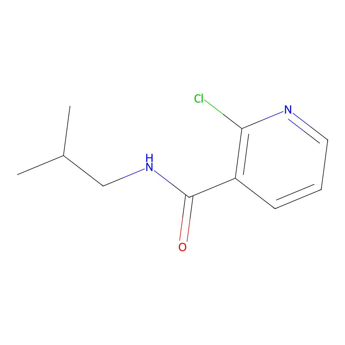 2-Chloro-N-isobutylnicotinamide molecular structure, CAS 59664-43-6