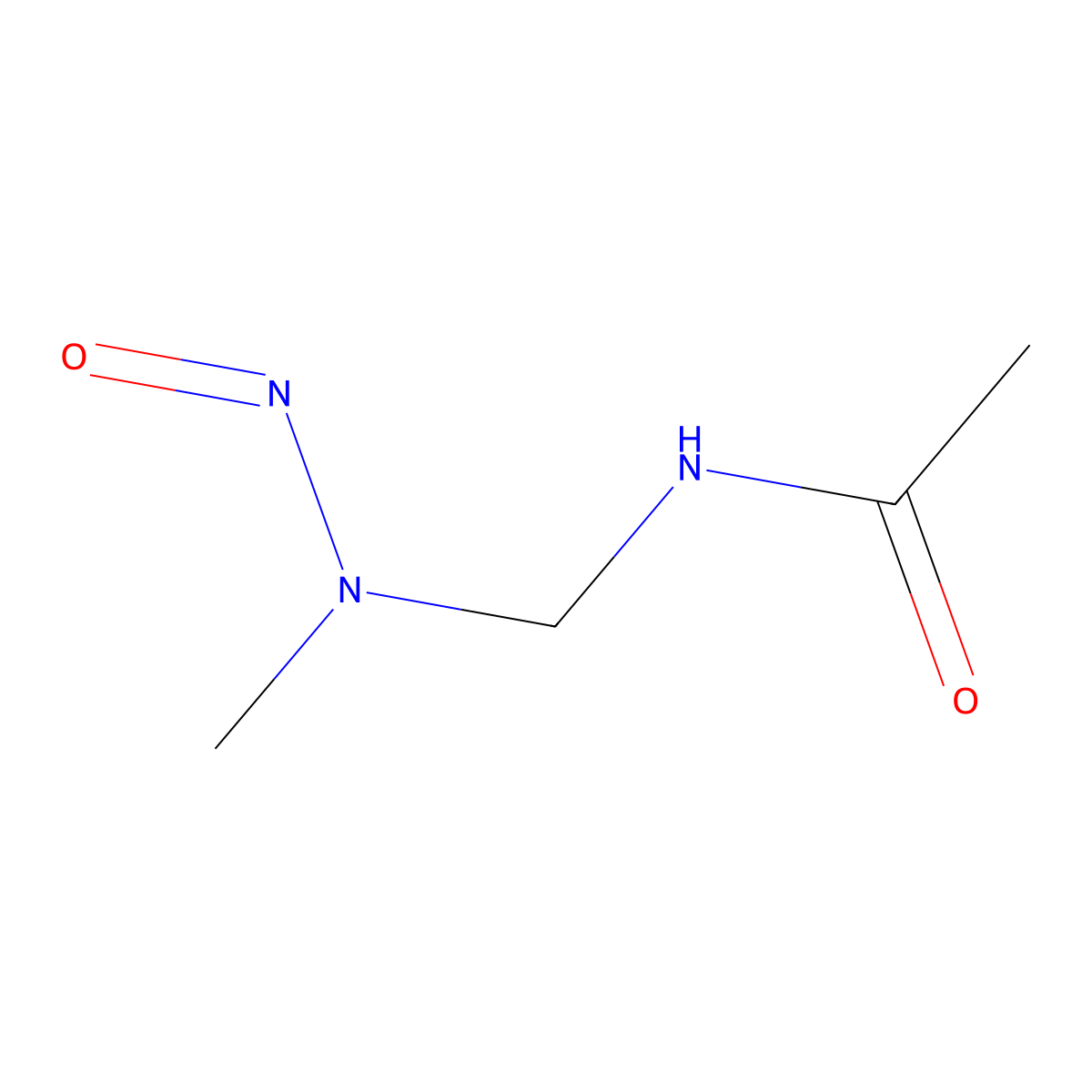 Acetamide, N-(methylnitrosoaminomethyl)- molecular structure, CAS 59665-11-1