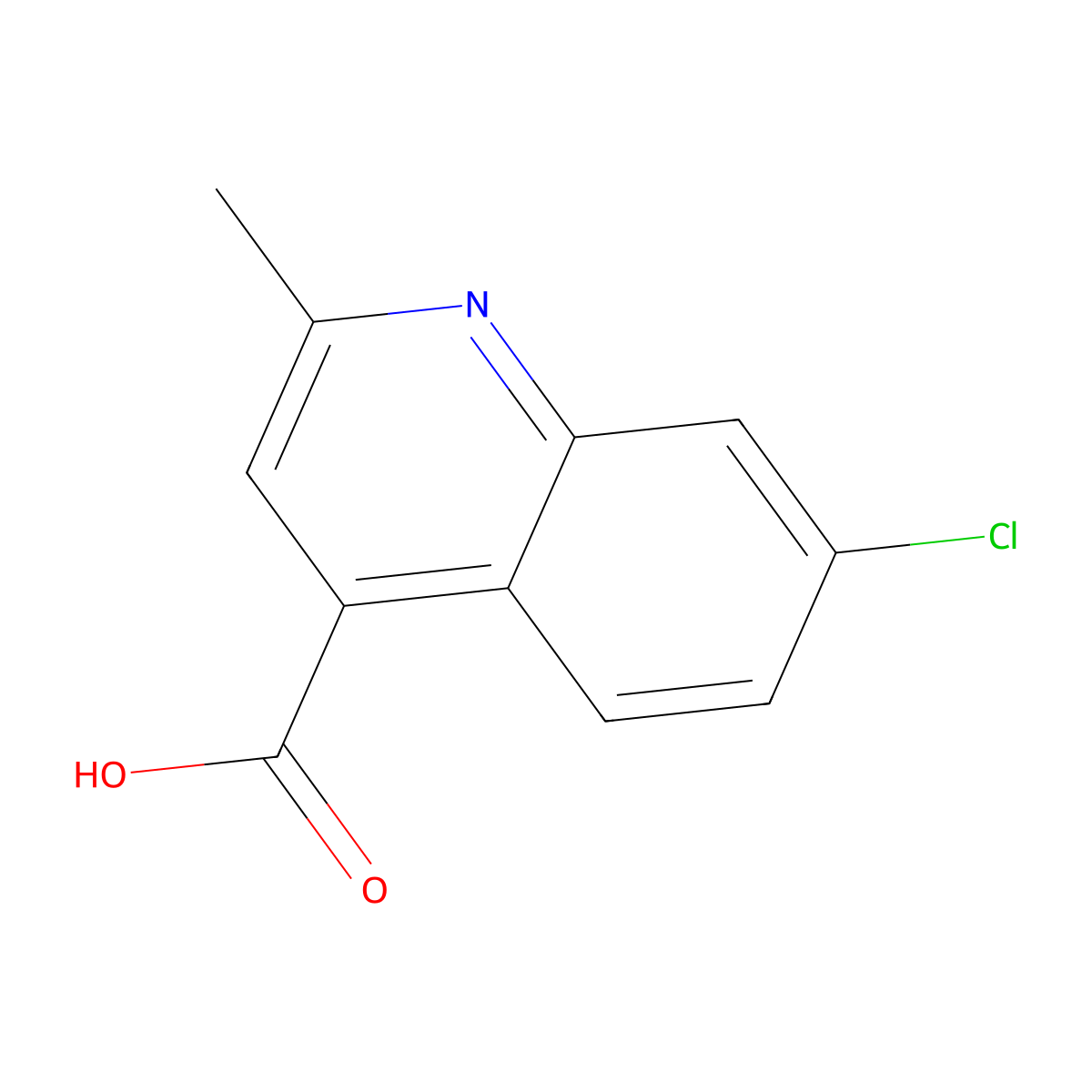 7-Chloro-2-methylquinoline-4-carboxylic acid molecular structure, CAS 59666-15-8