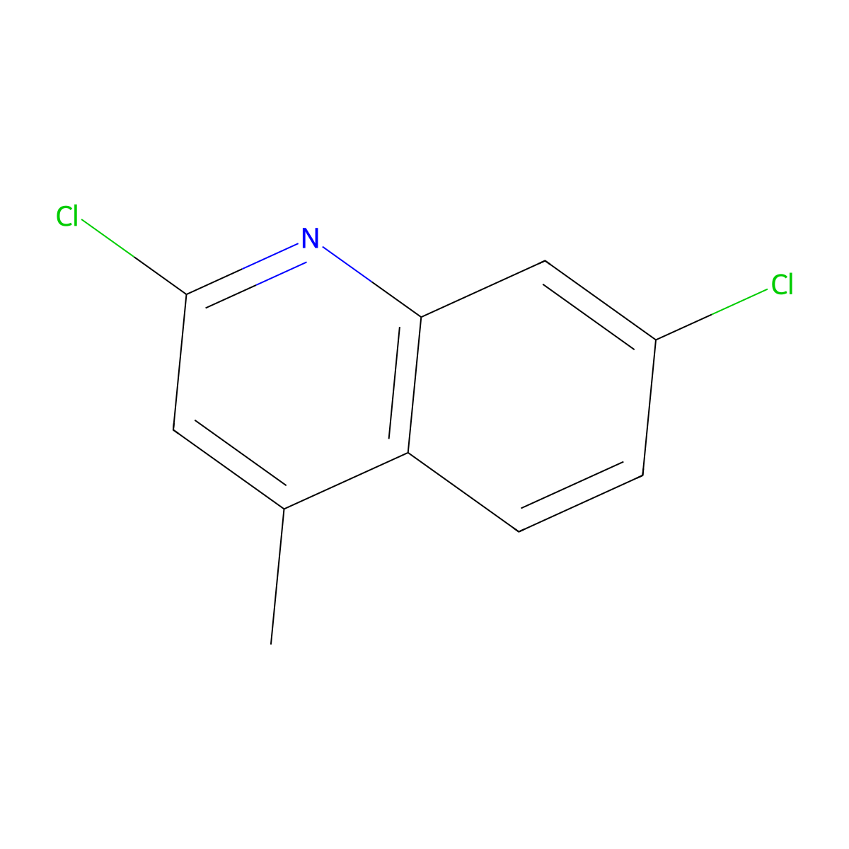 2,7-Dichloro-4-methylquinoline molecular structure, CAS 59666-16-9