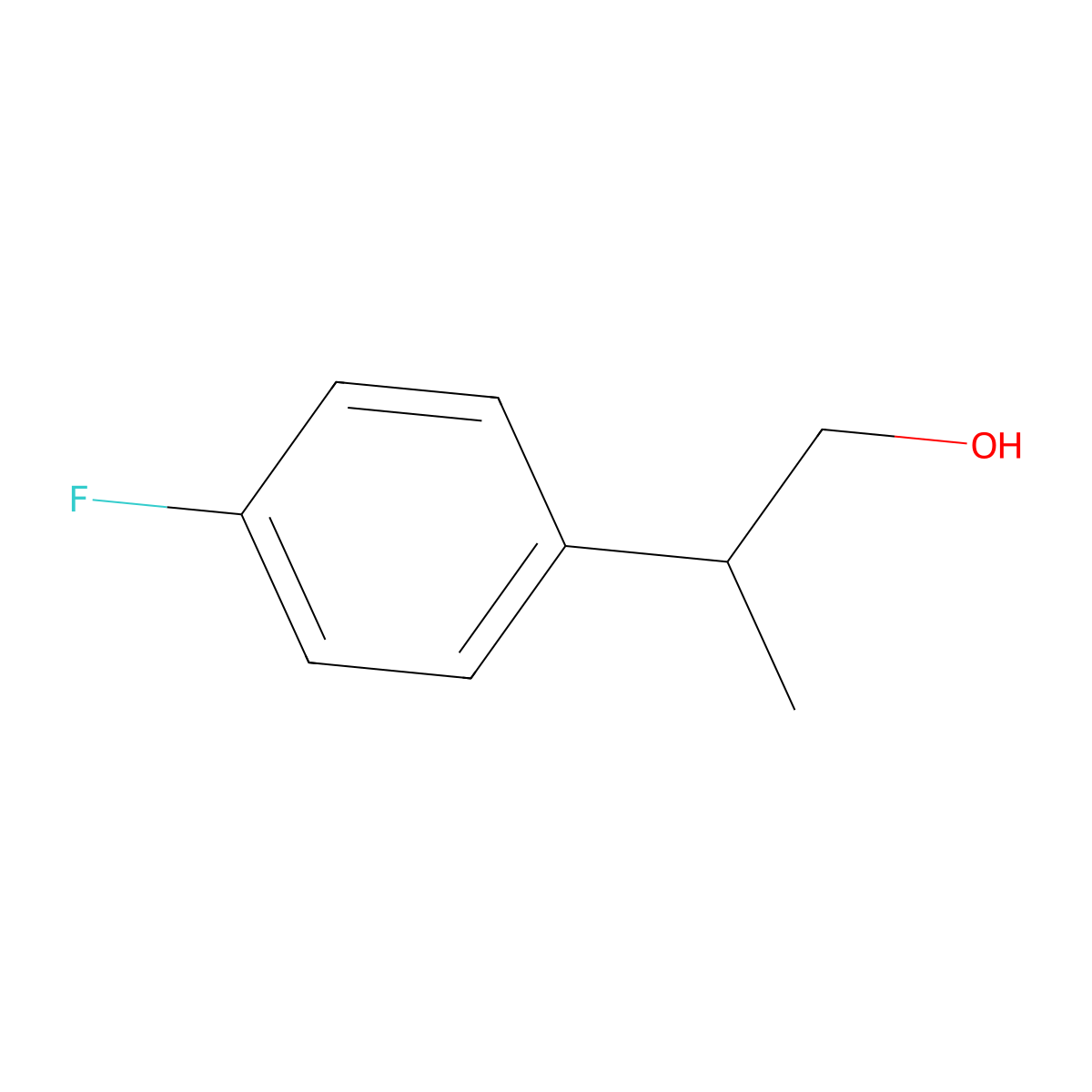 2-(4-Fluorophenyl)propan-1-ol molecular structure, CAS 59667-20-8