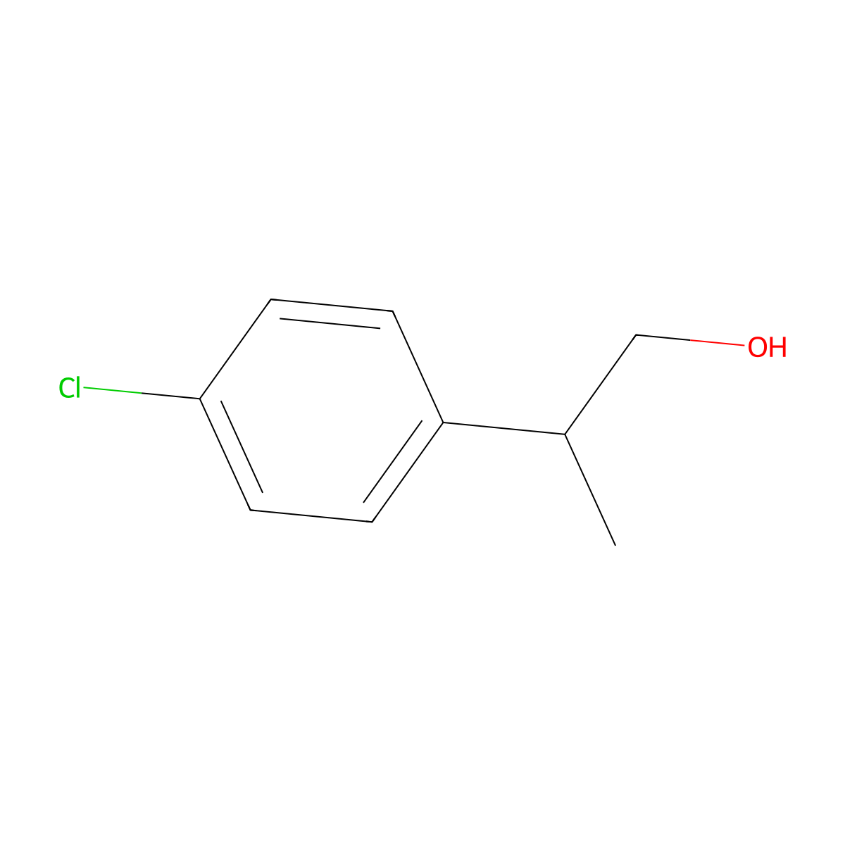 2-(4-Chlorophenyl)-1-propanol molecular structure, CAS 59667-21-9