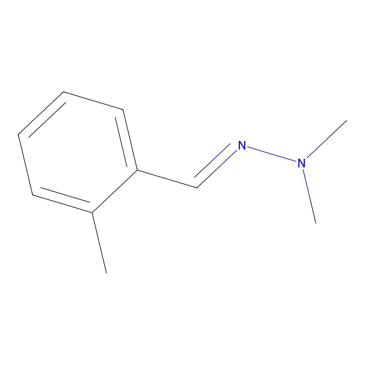 2-Methylbenzaldehyde dimethyl hydrazone molecular structure, CAS 59670-11-0